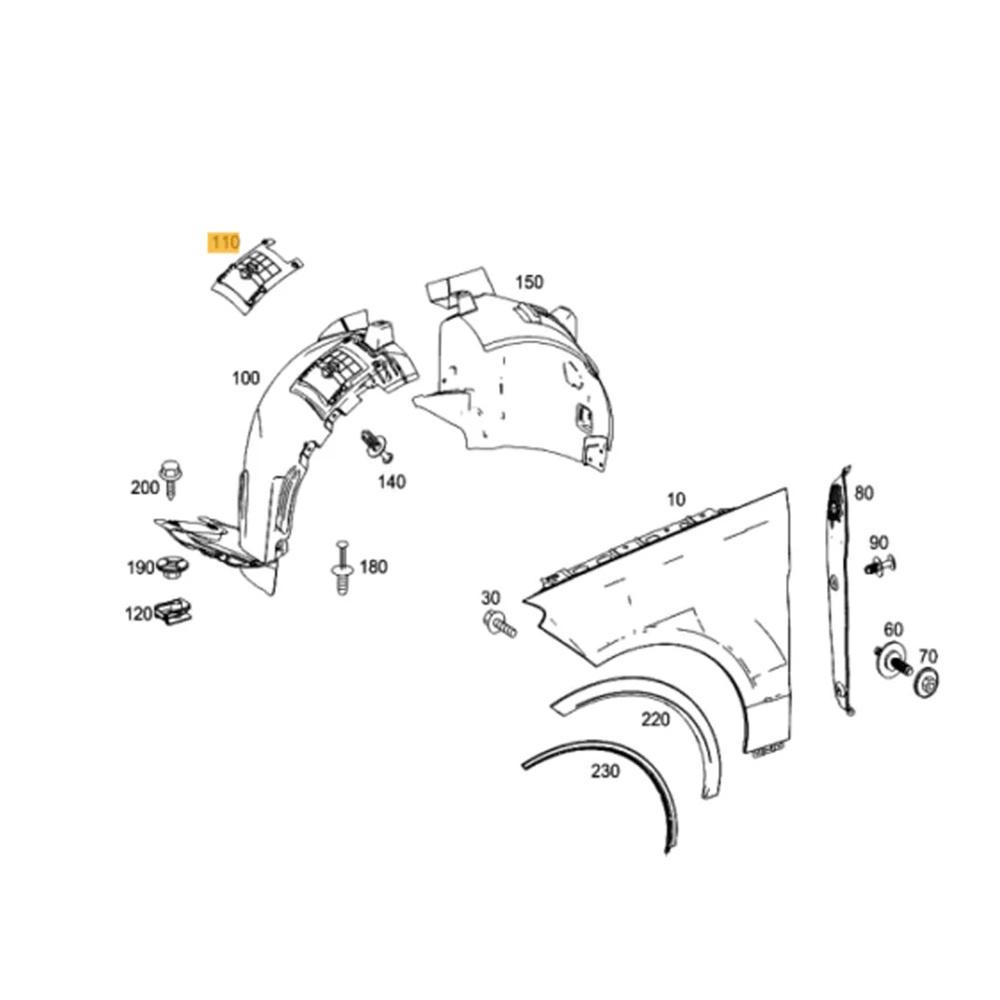 Capac Acces Pasaj Roată Stânga/Dreapta 1668840722 Pentru Mercedes W166 Clasa GL