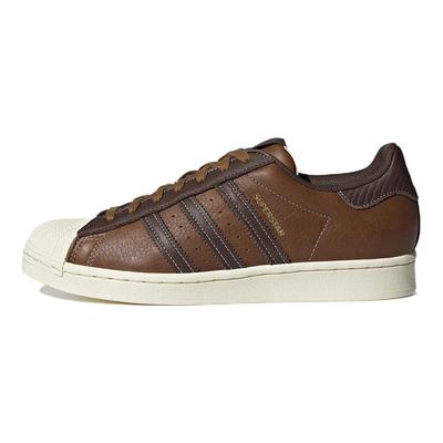 Originals Superstar Leather Classic Casual Shock Absorbing Durable Low Top Sneakers Unisex Sneakers Dark-Brown GW4438