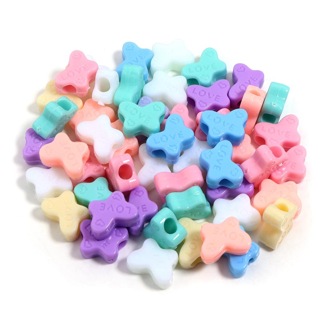 50-100 Stück/Los Mischfarbe Acrylperlen Schmetterling Blume Stern Lose Perlen Meeresbewohner Perlen Für Schmuckherstellung DIY Zubehör