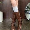 Women's White Lace Stacked Leg Warmers for Layering with Long Boots