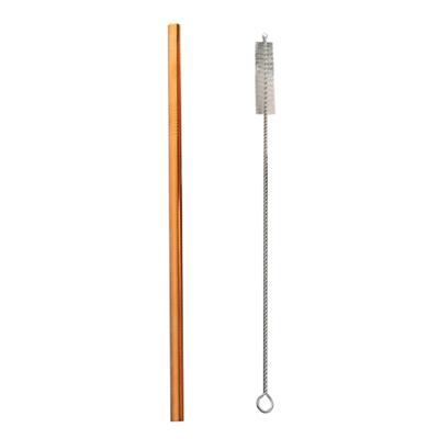 Yousheng Stainless Steel Outdoor Reusable Straight Bent Drinking Beverage Straw Brush Set