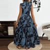 Women Casual Sleeveless Summer Dresses Spring Patchwork Boho Floral Cocktail Party Dress