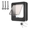 BHBL Smart Cat Door with 3 Collar Sensor, RFID Cat Door Collar Activated with Remote Control, 4 Way Locking Black