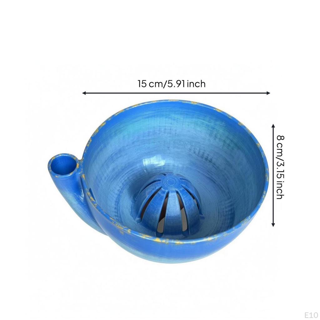 Drain Bowl Slotted Spout Layered Texture Dark Green