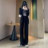 2024 Women's European Cotton High-Waisted Wide-Leg Chenille Pants - Autumn Casual Wear