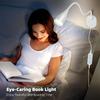 LED Flexible Gooseneck Wall-Mounted Reading Lamp, Dimmable & 3 Color Temperature Book Light for Desk or Bedside, Study Light