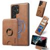 In 1 Detachable Magnetic Card Solt Wallet Leather Case For Samsung Galaxy S25 Ultra S24 Plus S23 A36 A16 A55 A35 A15 Ring Holder