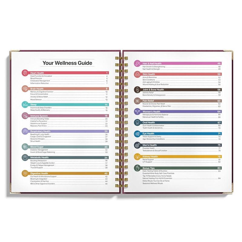 Podręcznik naturalnego leczenia Przewodnik w oprawie spiralnej na temat ziół leczniczych i naturalnych podręczników