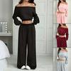 2026 Elegant Waist-Cinching Long Sleeve Solid Color Dress - Autumn/Winter Fashion