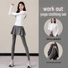 Women's Autumn Activewear Set: Long Sleeve Yoga Top & Tennis Skirt Pants Two-Piece Fitness Outfit