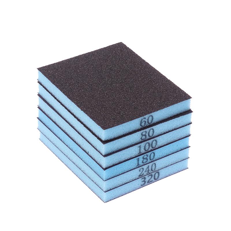 6 Pcs Sanding Sponge Set 60-320 Grit Washable And Reusable Wet Dry Sanding Blocks For Metal Wood Polishing Abrasive Tool