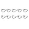 10pcs Silver Screw Nut 304 Stainless Steel Triangle Ring Nut Eye Nut Fastener M8