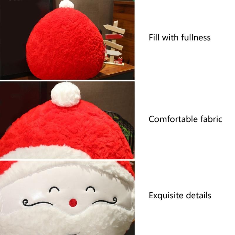 Plushie Throw Pillow Comfortable Christmas Holiday Cushion for Sofa and Bed Decoration Throw Pillows 1PC