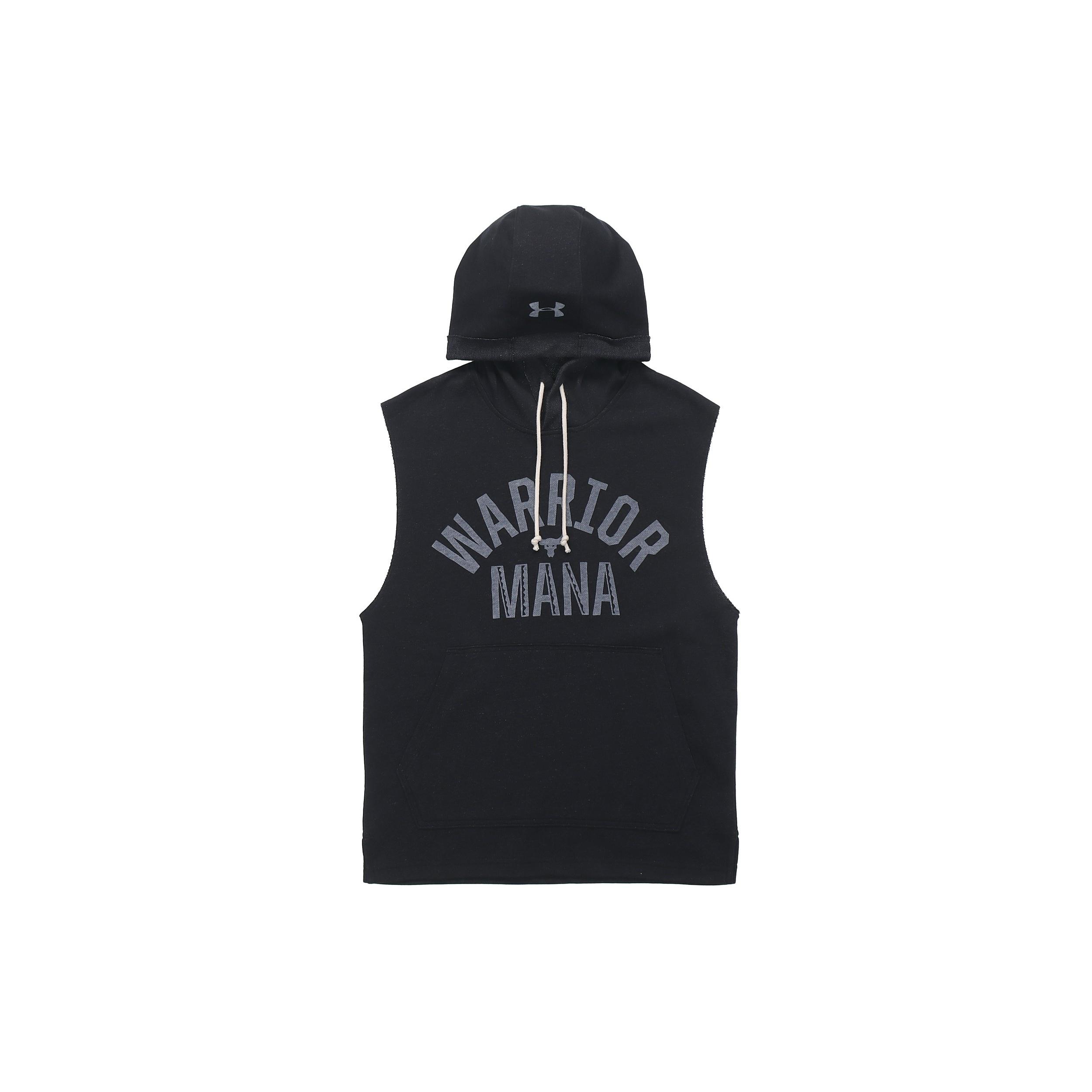 Men s Under Armour Project Rock Training Sports hooded Sleeveless Black 1352693-001 M