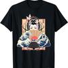 Geisha Girl & Wave Vintage Sakura Cherry Blossom T-Shirt