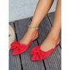 Summer Flat Bow-Tie Headband Sandals 2025 New Style Plus Size Pointed Toe Open-Back Sandals for Women