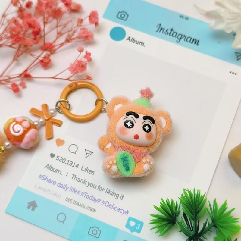 Crayon Shin-chan Toy Keychain Gifts Cartoon Shin-chan Hanging Pendant Keyring Backpack Pendant Charms Keychain for Children Gift