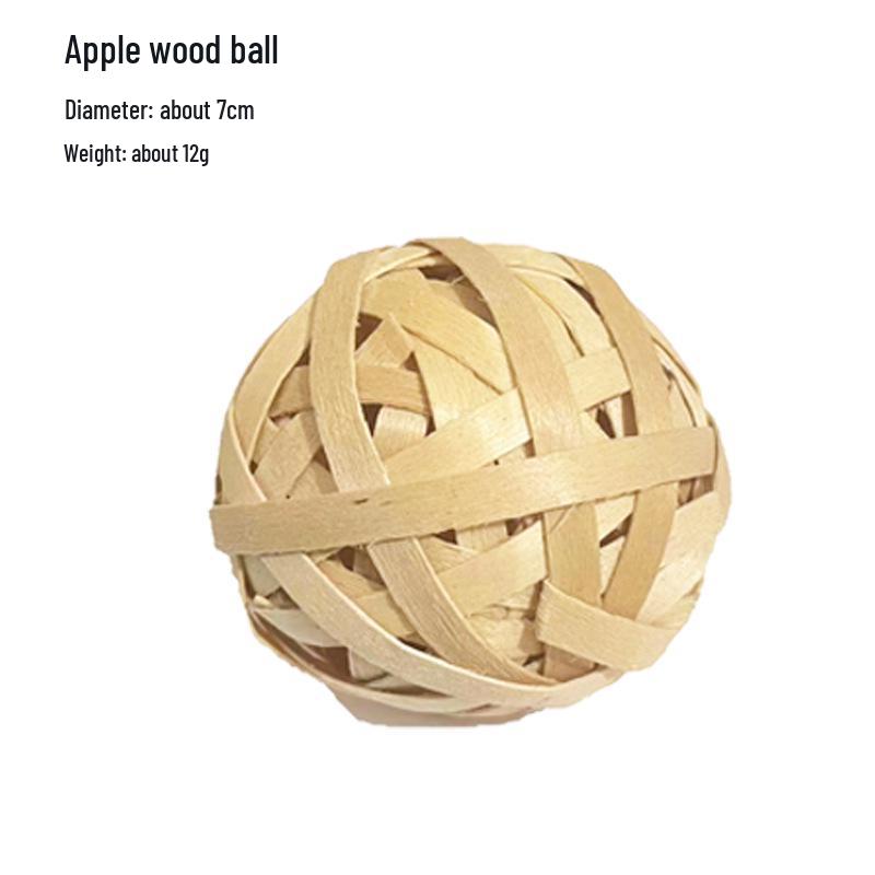 Natural Handmade Woven Rattan Teething and Chew Toy for Rabbits, Hamsters, and Chinchillas - Boredom Relief Ball