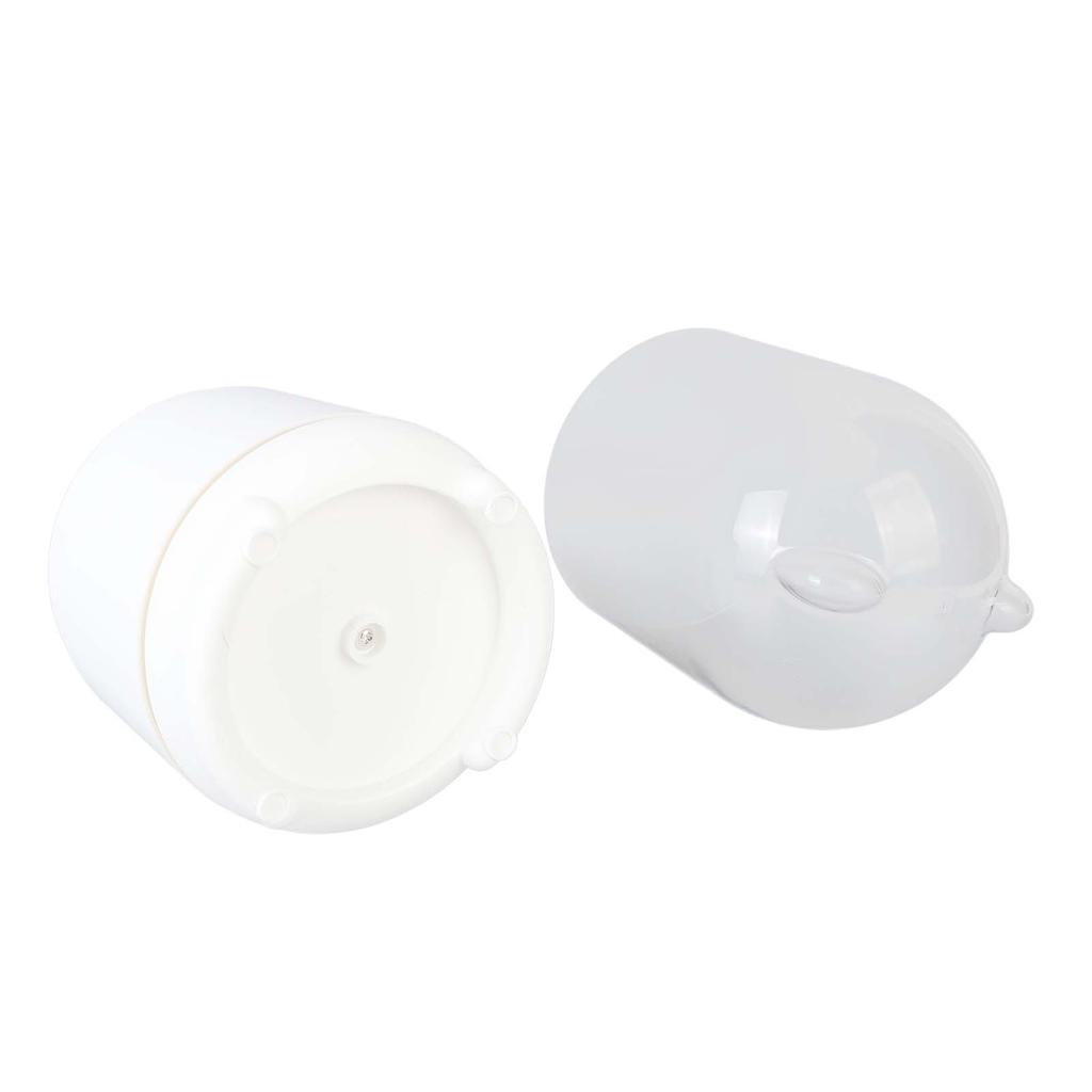 Makeup Brush Holder Organizer with Lid Desktop Rotating Dustproof Cosmetics Storage Container White