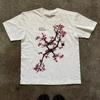 Y2K Amerikanischer Street-Trend Kirschblüten-Print Muster T-Shirt für Männer und Frauen, Sommer Neues Lässiges Mode-T-Shirt