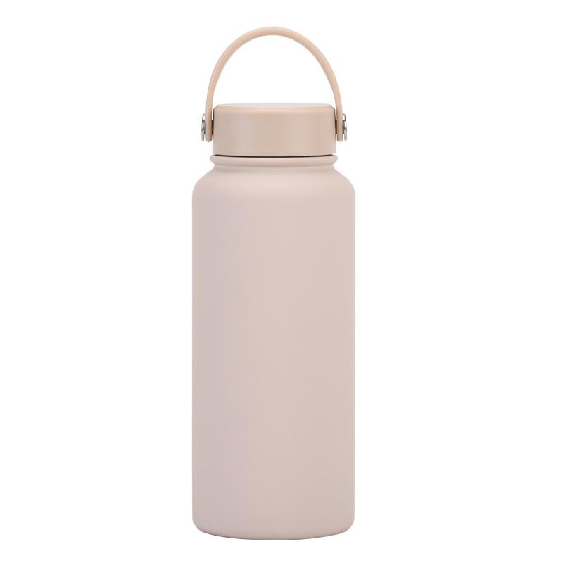 1L Stainless Steel Vacuum Insulated Water Bottle With Wide Mouth Portable Outdoor Sports Travel