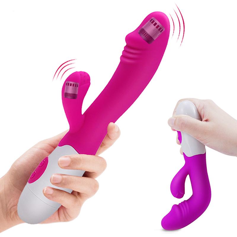 Dildo Vibrator 10 rychlostí G bodové vaginální klitoris stimulující silikonové sexuální hračky pro ženy
