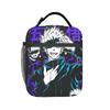 Gojo Satoru Hoge Insulated Lunch Bags High Capacity Jujutsus Kaisens Anime Lunch Container Cooler Bag Lunch Box Tote Food Bag
