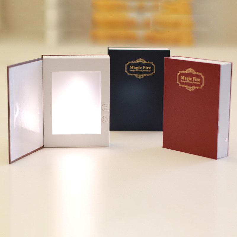 Fashion Creative Dictionary Book Shape LED Flame Light USB Charging ...