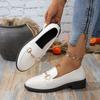 Plus Size Shoes Female Loafers Women's High Heels Outdoor Casual Pumps Women Bow Tie Round Toe Slip On Low Heel Shoes Women