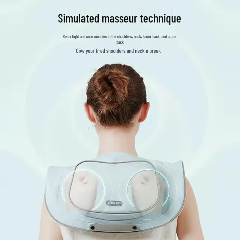 CLORIS Neck & Back Tapping Massager Shawl with Heat CN Plug (adapter Included)