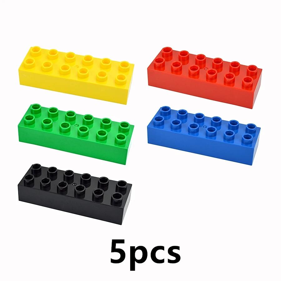 MOC Big Size Bulk Bricks Thick Building Blocks Educational Kid Creative Toys Slope Thin Large Particles Compatible With Duploes