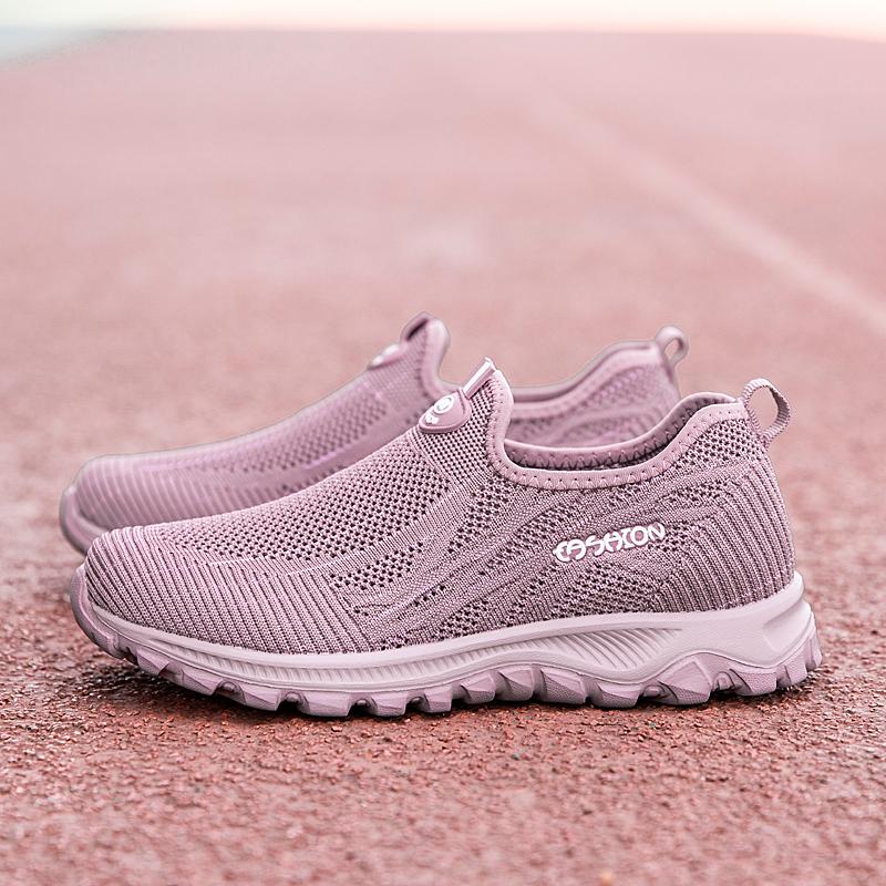 Fashion Pink Large Women's Summer Shoes Casual Sports Men's Breathable Walking Loafers Mesh Sneakers Non-Slip Comfortable Driving Shoes