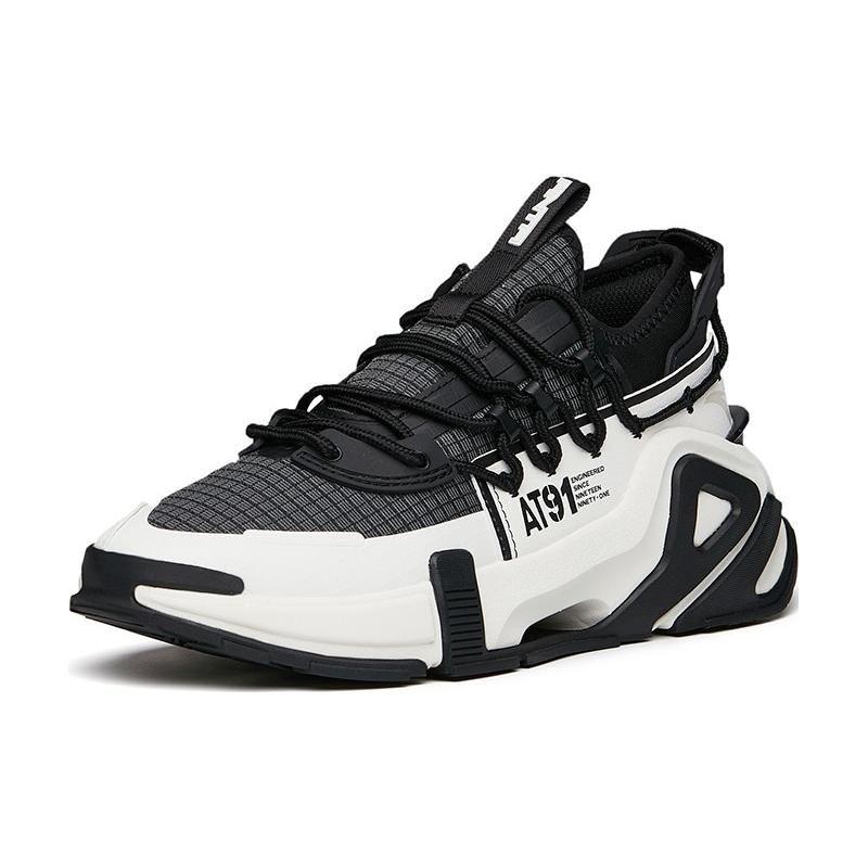 Anta AT91 women low-top casual shoes black white comfortable non-slip durable 122148850-2