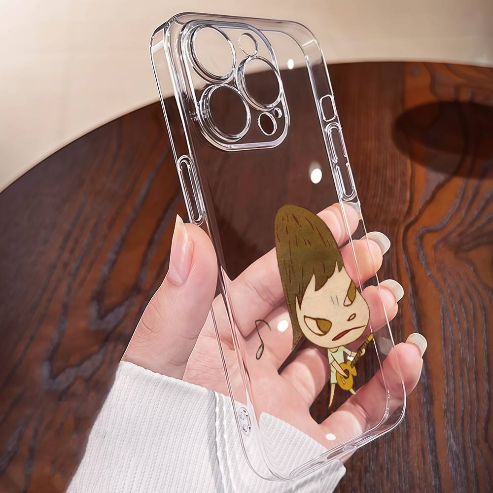 Yoshitomo Nara Phone Case For IPhone 16e 16 15 14 13 12 11 Mini Pro Max Anti Fall Clear Cover
