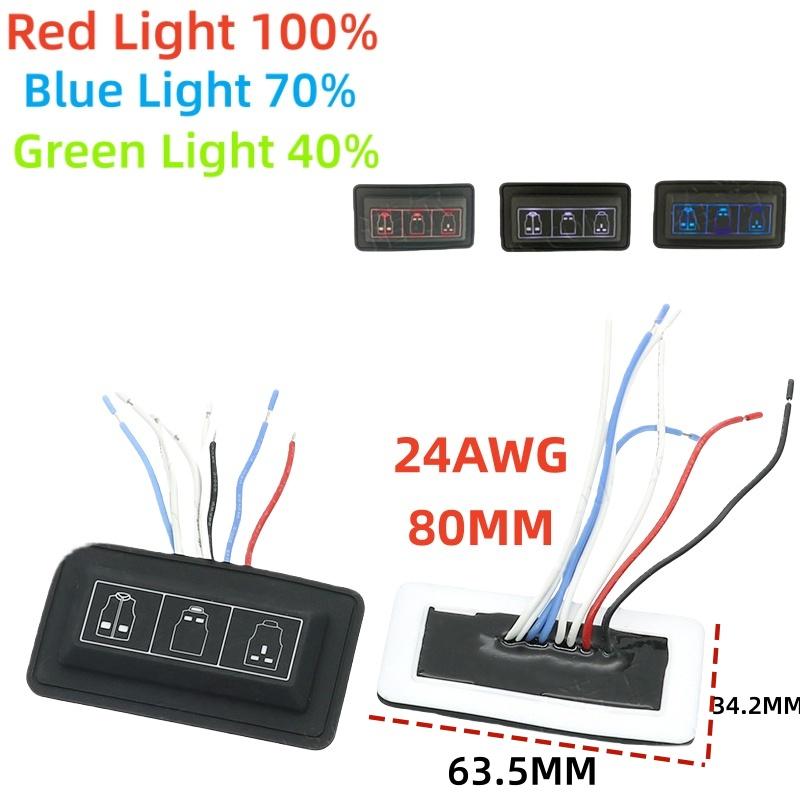 1Pcs 3 Speed Button Switch Heated Vest Pants Electirc Heating Waistband Diy Temperature Controller Universal Button Switch