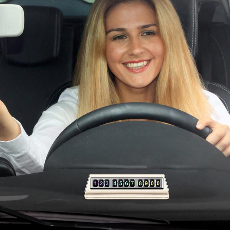 Auto Parkplatz Telefonnummernschild Temporäres Nummernschild Parkschild Magnetisch Auto Fahrzeug Park Handy Nummern Schild Für Auto