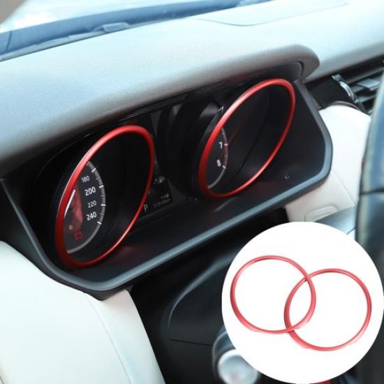 Red Dashboard Speedometer Alloy Ring Trim For Land Rover Discover 5 2017-