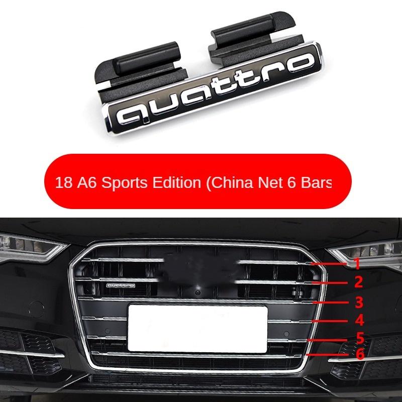 For yngc9 A4 A6 Q3 Car Grille Quattro Logo Front Grill Badge Emblem Sticker Drive Tail Quattro Standard