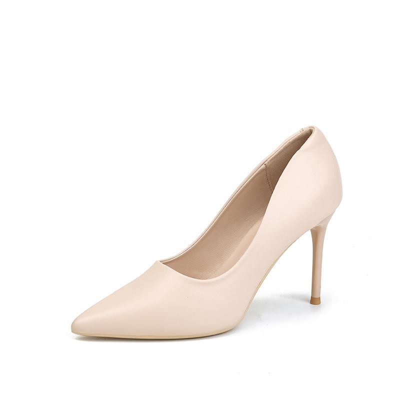 High Heels Women's Stiletto Early Spring New Black Professional Pointed Design Sense Niche Temperament Celebrity Nude Shoes