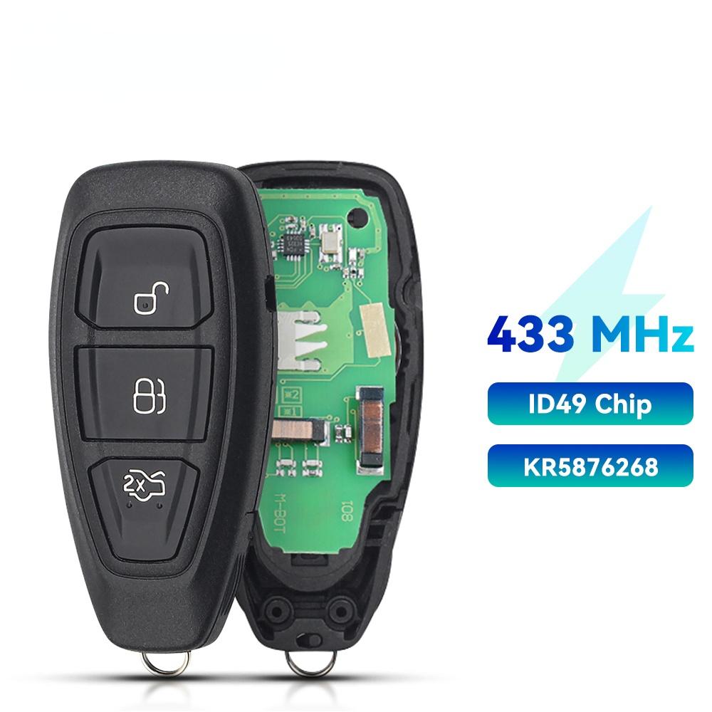KEYYOU Smart Car Remote Key Fob 2 Buttons 4D63 DST+80 (40bit) Chip 433Mhz FSK For Ford Ecosport 2013 - 2016 Intelligent Keyless