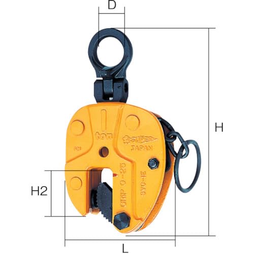 Super Vertical Lifting Clamp (Lock Handle Type, Swivel Shackle Type) Basic Load Capacity