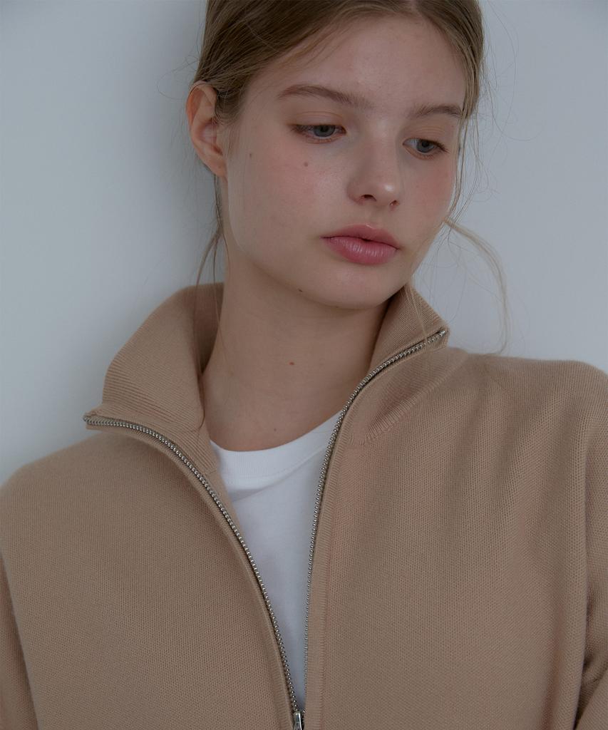 SIKOMA Cmk07 Beige Half Zip Knit