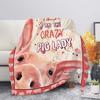 Cute Pig Pink Fleece Blanket Soft Warm Bedroom Throw Blanket On Bed Sofa Bedding Travel Sherpa Blankets for Adult Kids Quilt