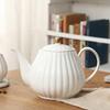OUNONA Ceramic Teapot, Heat-Resistant, Nordic Style, White, 800ml Capacity, Perfect for Afternoon Tea, Restaurants, Offices, Home Use, and Commercial