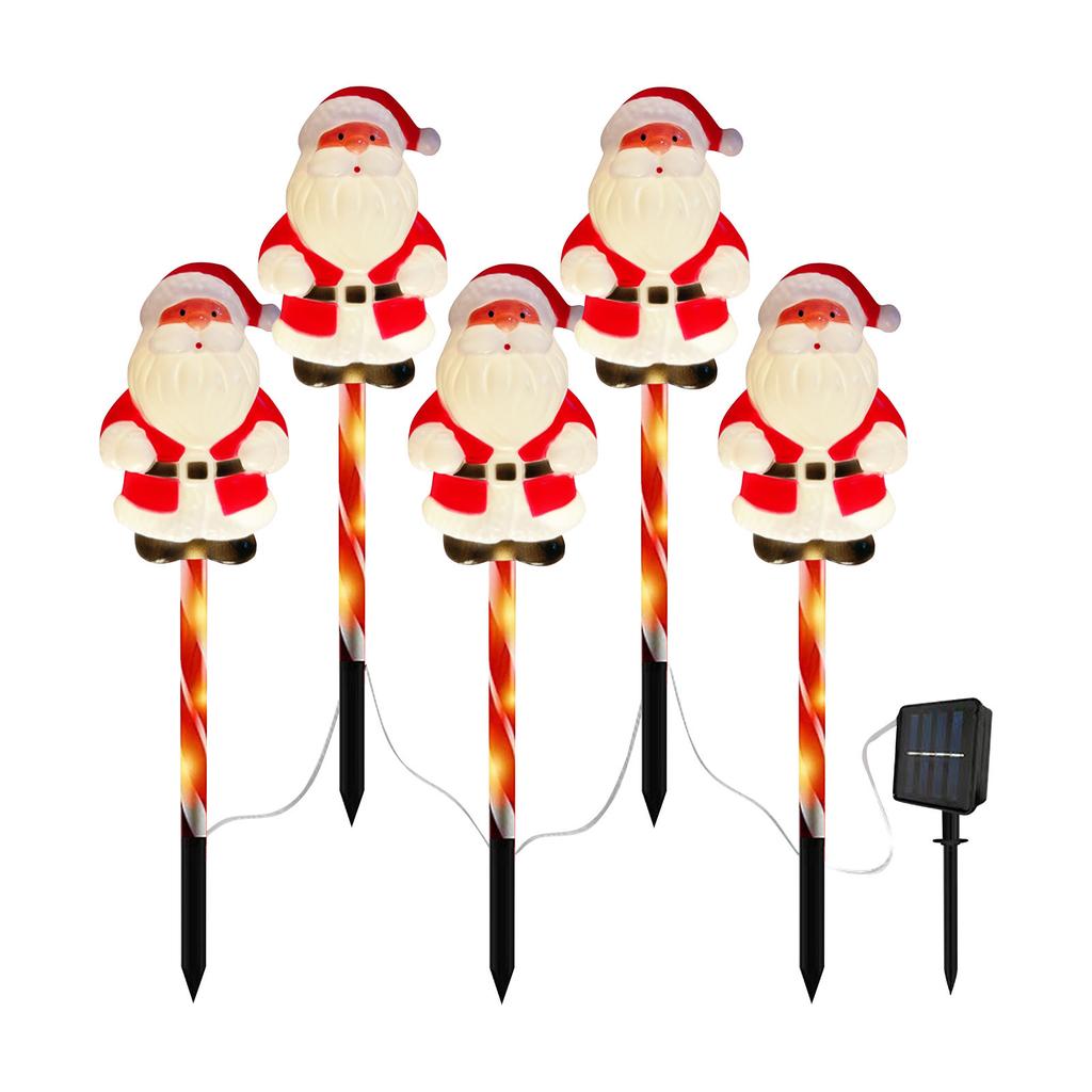 Upgraded 5 Pack Solar Christmas Garden Stake Lights, Outdoor Solar Garden Stake Christmas Lights For Christmas Decorations