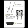Moon Chair For Camping Fishing With 7075 Aluminum Frame Design Wide Feet Breathable Mesh Outdoor Relaxation