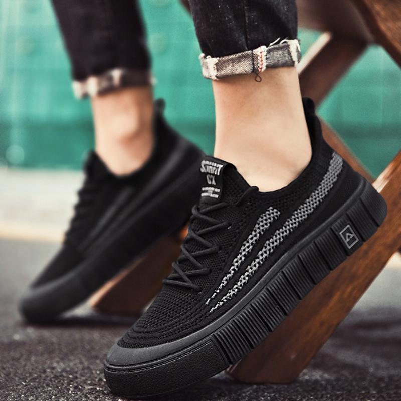 

Fashion New summer Casual Walking Comfortable Elegant Trendy Sneakers Men Lightweight breathable Shoes Men Non-slip Sports shoes 39 чёрный