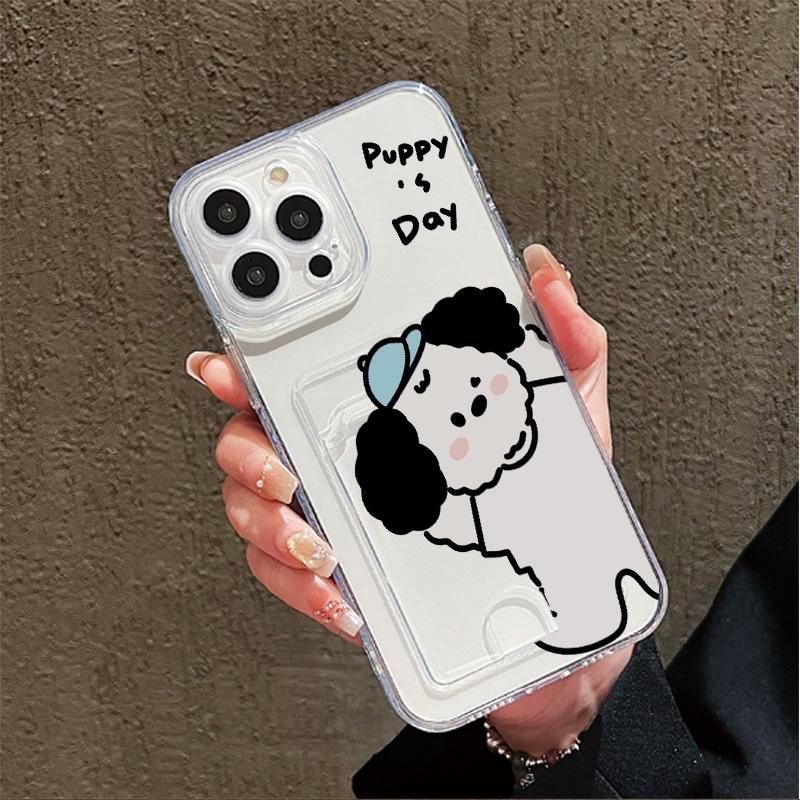 

Силиконовый чехол-карман для карт для Infinix Note 30 40 50 Pro iPhone 17 16 15 13 11 Xiaomi 11T 13T 14T Poco C55 Прозрачный бампер для телефона Honor 8A/Huawei Y6 2019