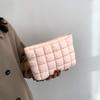 Fashionable Pleated Travel Makeup Bag Korean Style Casual Clutch For Women
