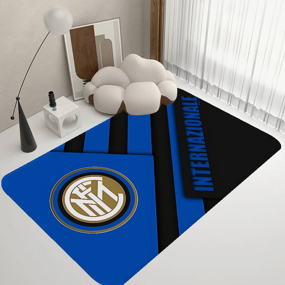 Tapis de couloir lavable antidérapant pour sport Football I-Inter Milan FC Salon Canapé Chaises Zone Tapis de cuisine Paillasson Tapis de sol